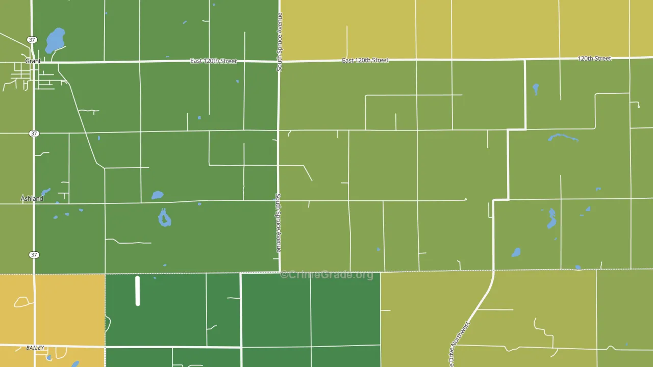 Sun, MI Map of Burglary Rates