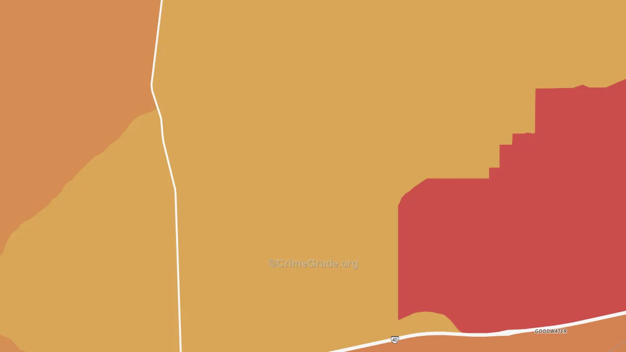 Sun Valley, AZ Map of Burglary Rates
