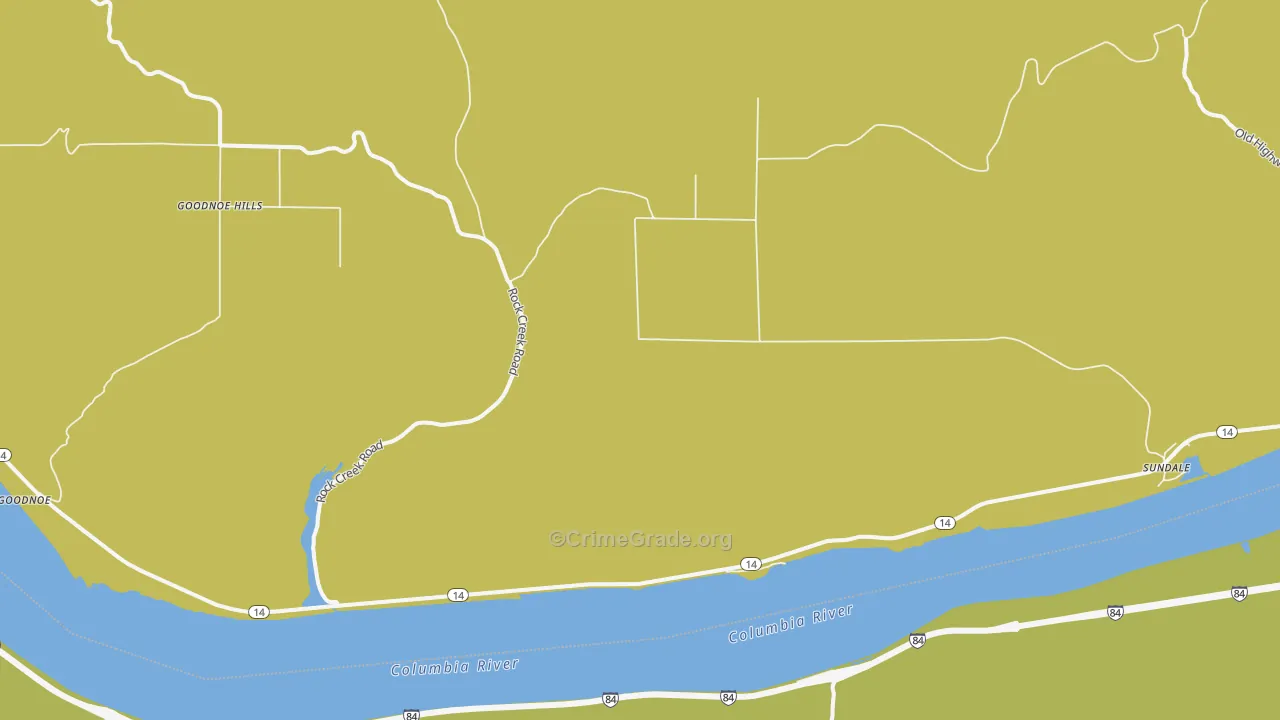Sundale, WA Map of Burglary Rates