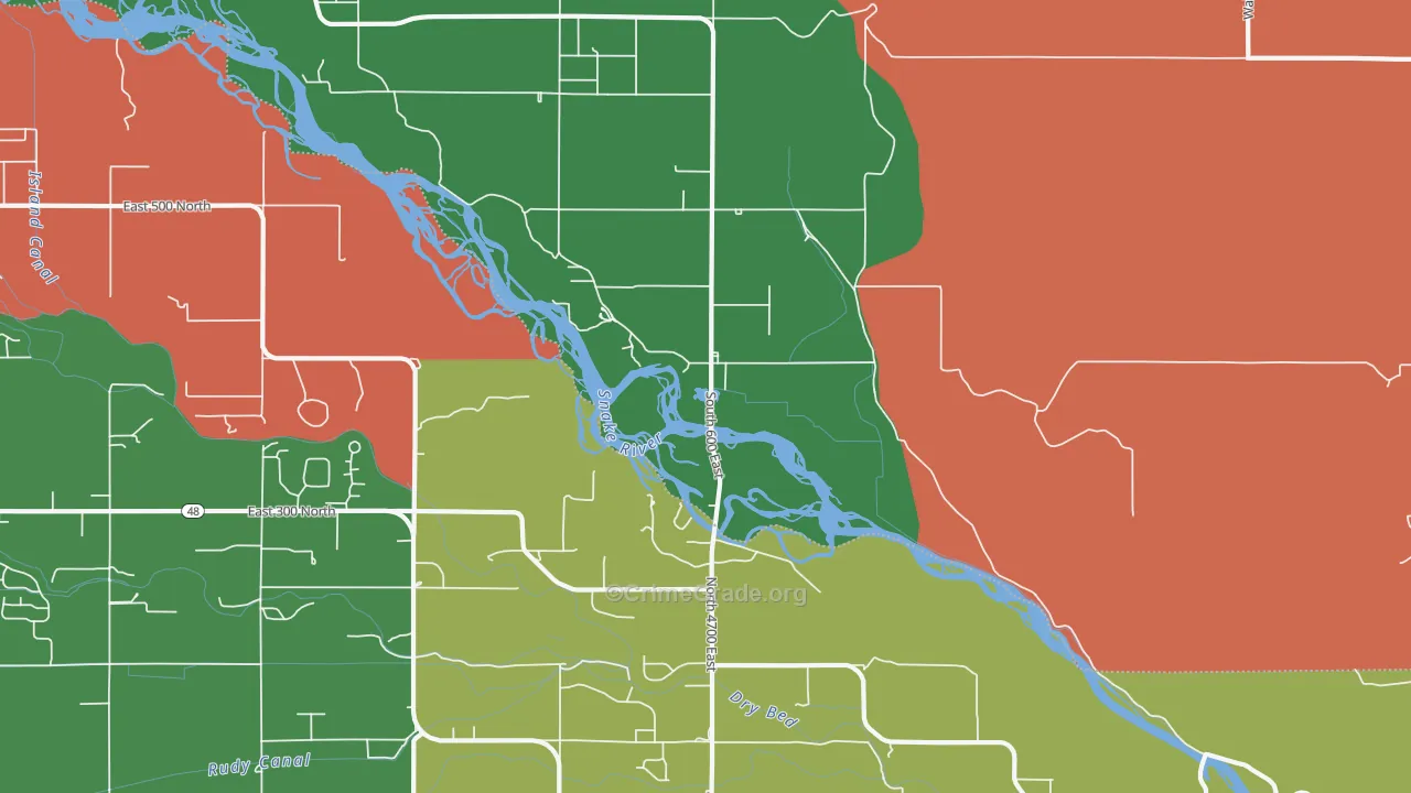 Sunnydell, ID Map of Burglary Rates
