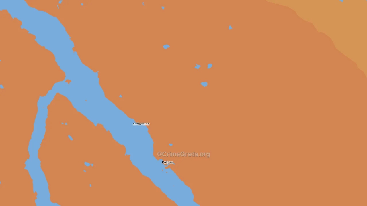 Sunnyside, AK Map of Burglary Rates