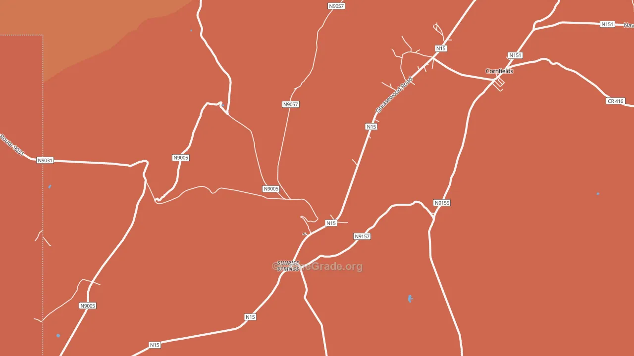Sunrise Springs, AZ Map of Burglary Rates