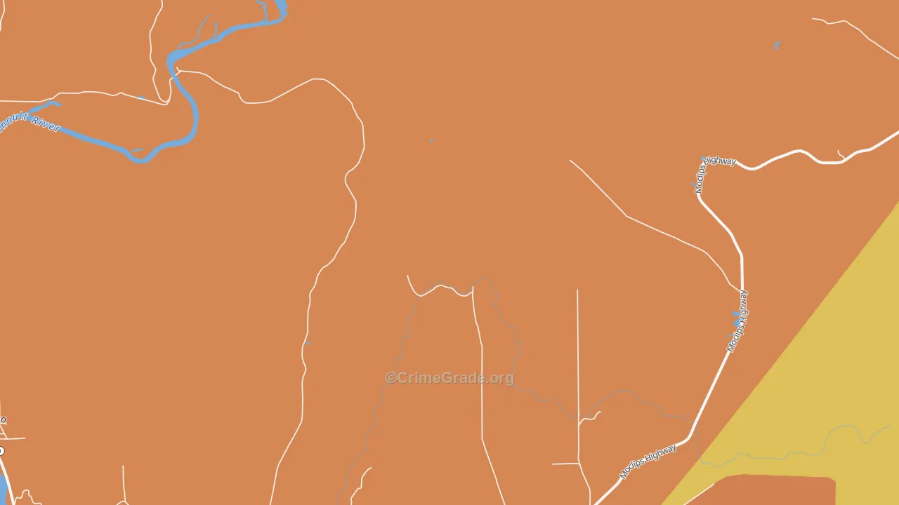 Sunset Beach, WA Map of Burglary Rates