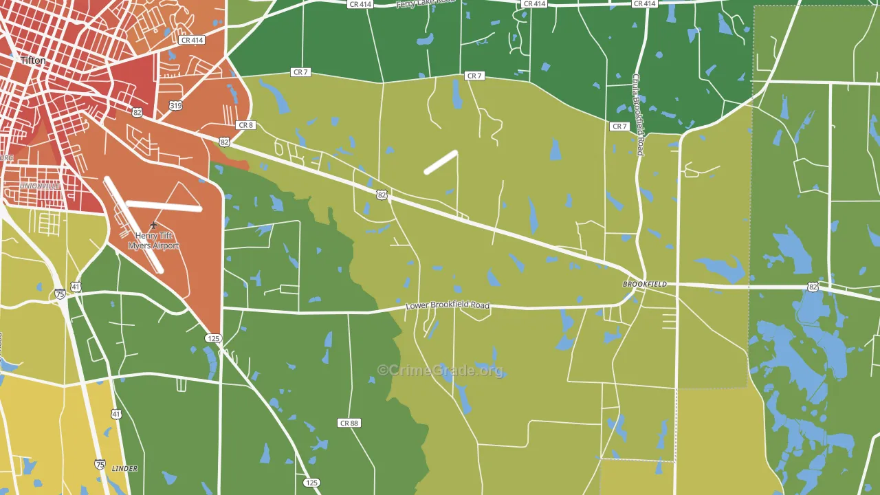 Sunsweet, GA Map of Burglary Rates