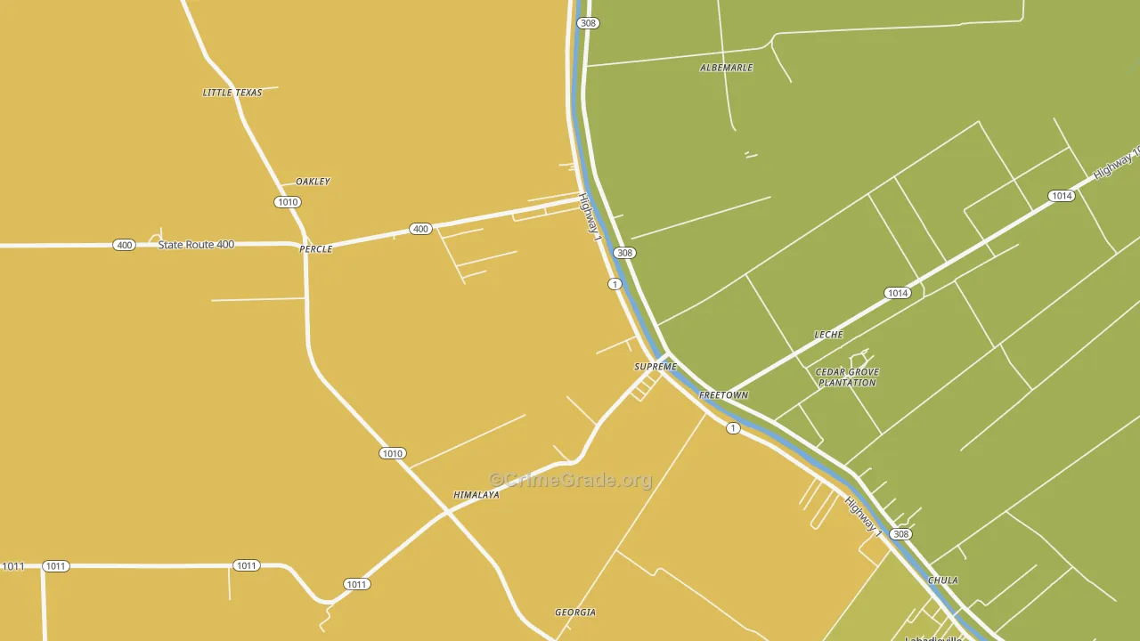 Supreme, LA Map of Burglary Rates