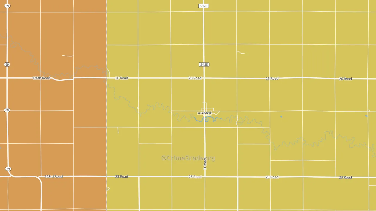 Surprise, NE Map of Burglary Rates