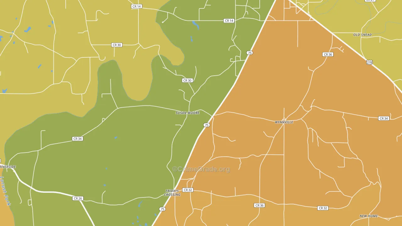 Susan Moore, AL Map of Burglary Rates