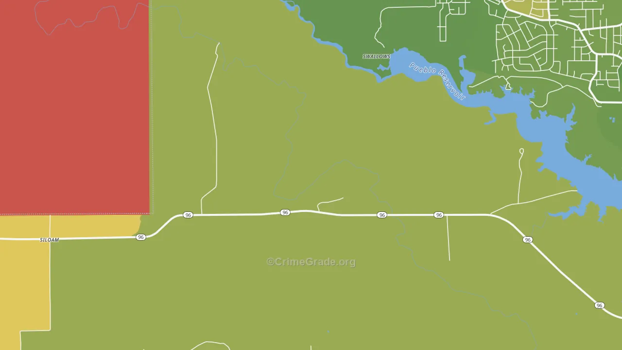 Swallows, CO Map of Burglary Rates