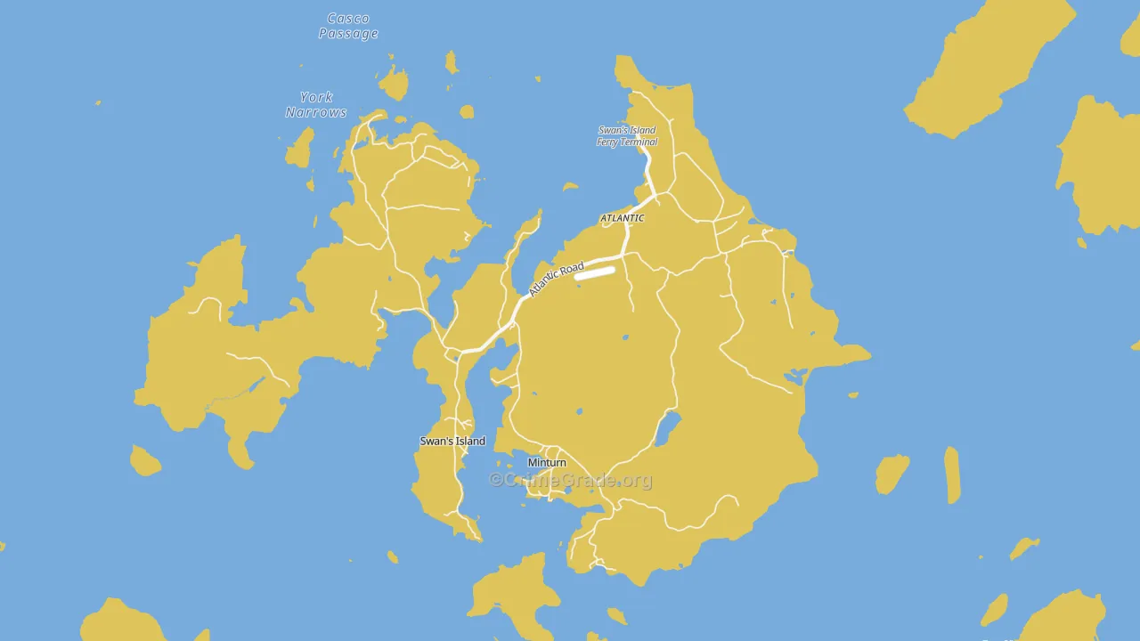 Swans Island, ME Map of Burglary Rates