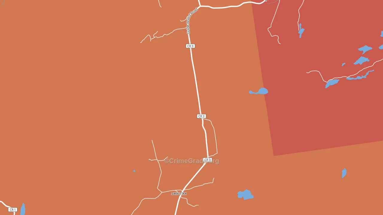 Swastika, NY Map of Burglary Rates