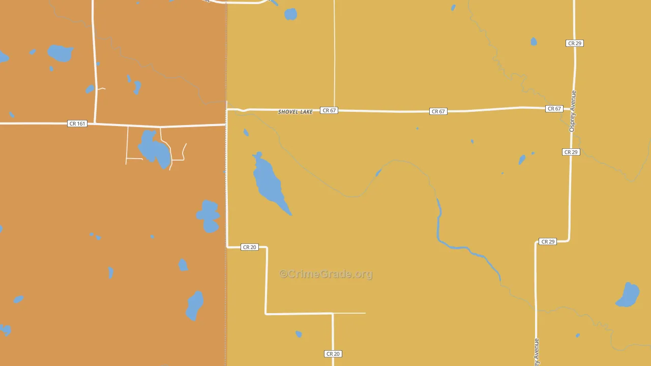 Swatara, MN Map of Burglary Rates