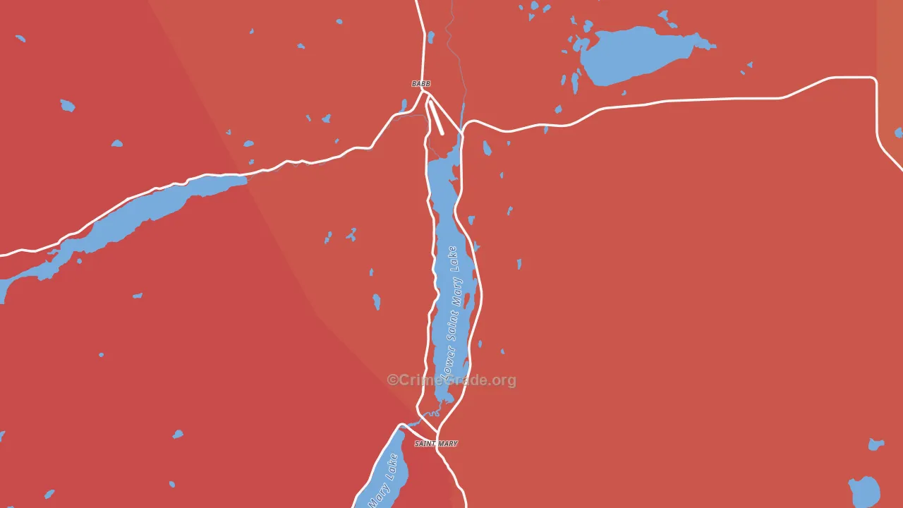 Swiftcurrent, MT Map of Burglary Rates
