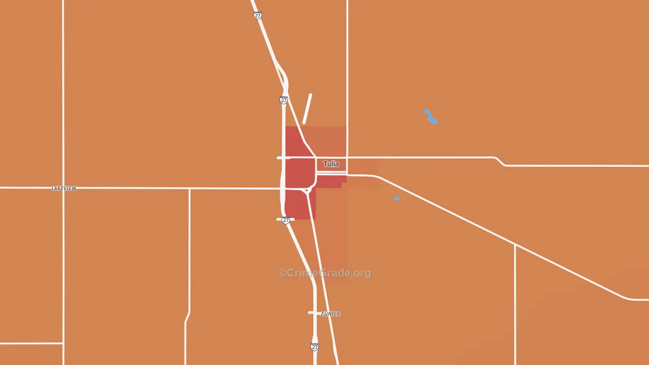 Swisher County, TX Map of Burglary Rates