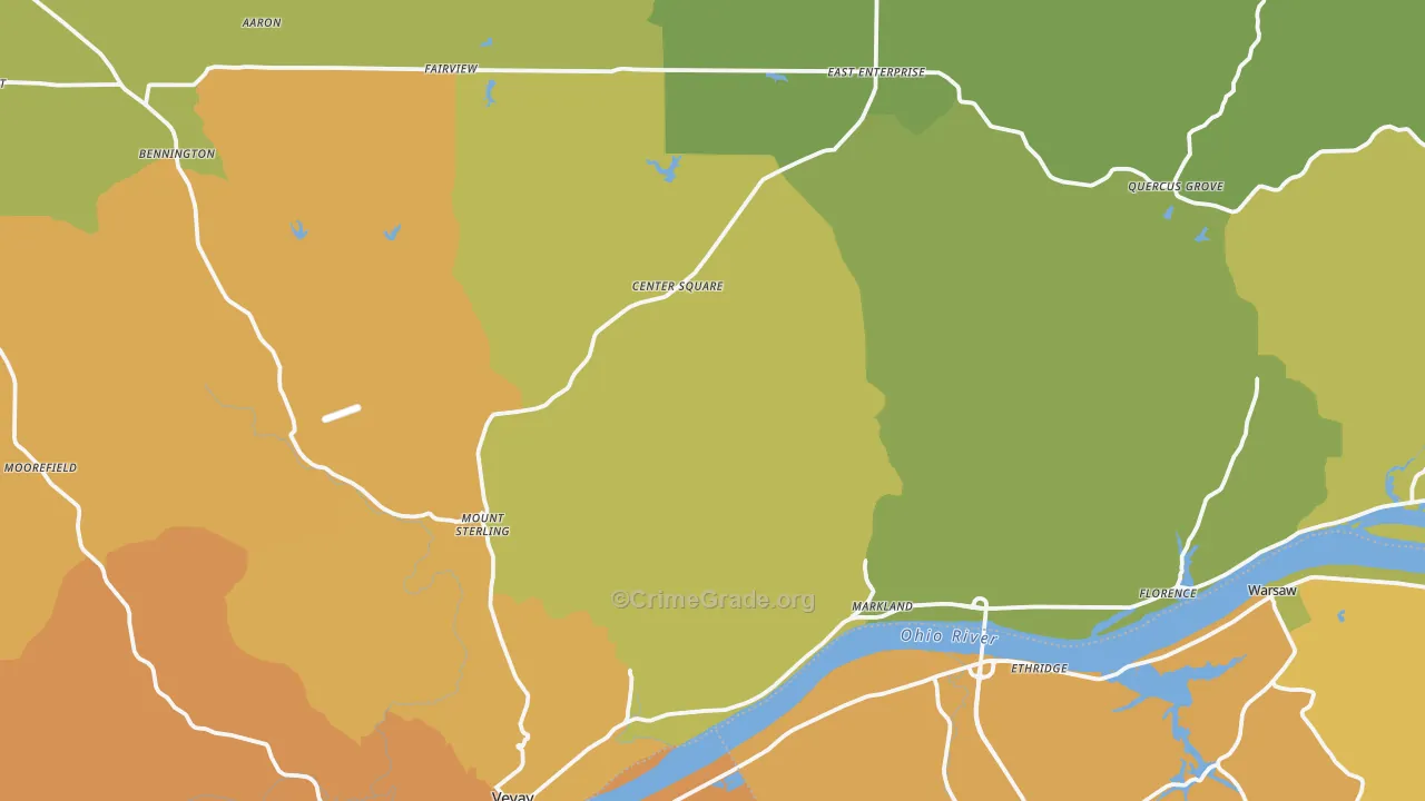 Switzerland County, IN Map of Burglary Rates