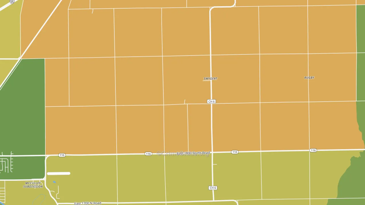 Swygert, IL Map of Burglary Rates