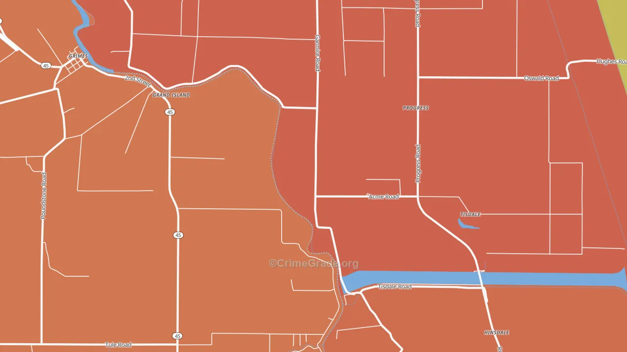Sycamore, CA Map of Burglary Rates
