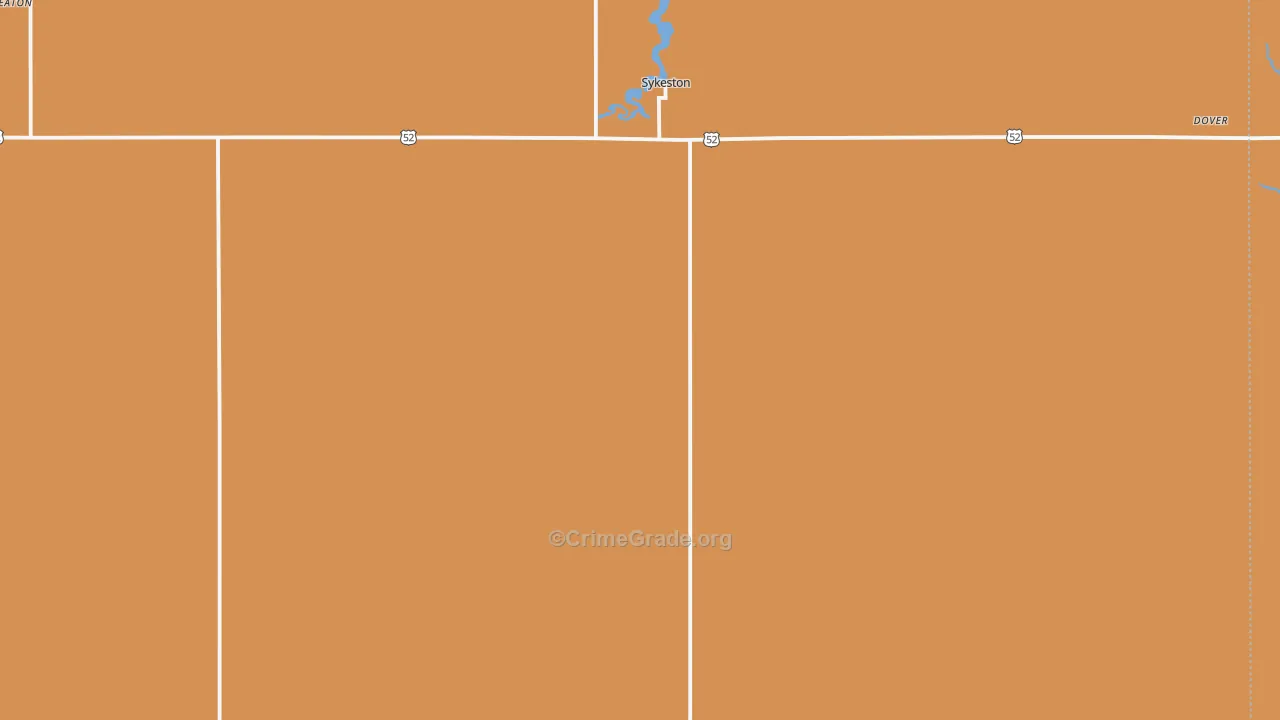 Sykeston, ND Map of Burglary Rates