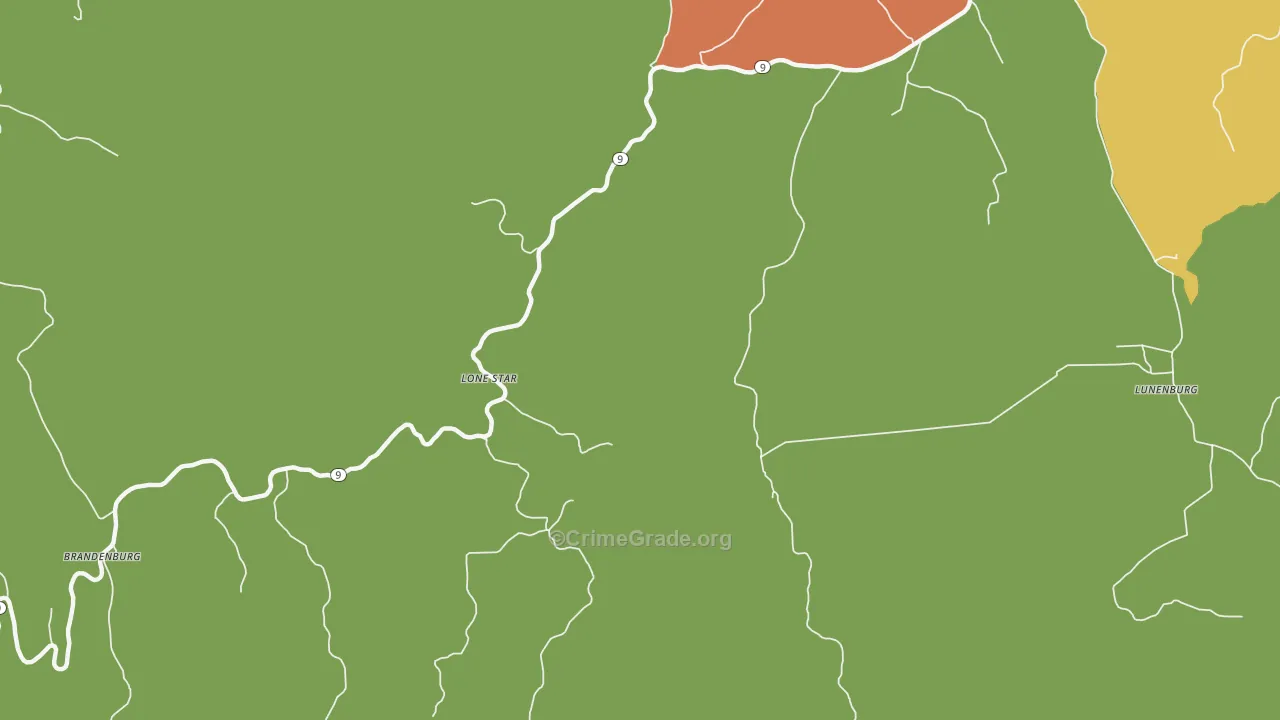 Sylamore, AR Map of Burglary Rates