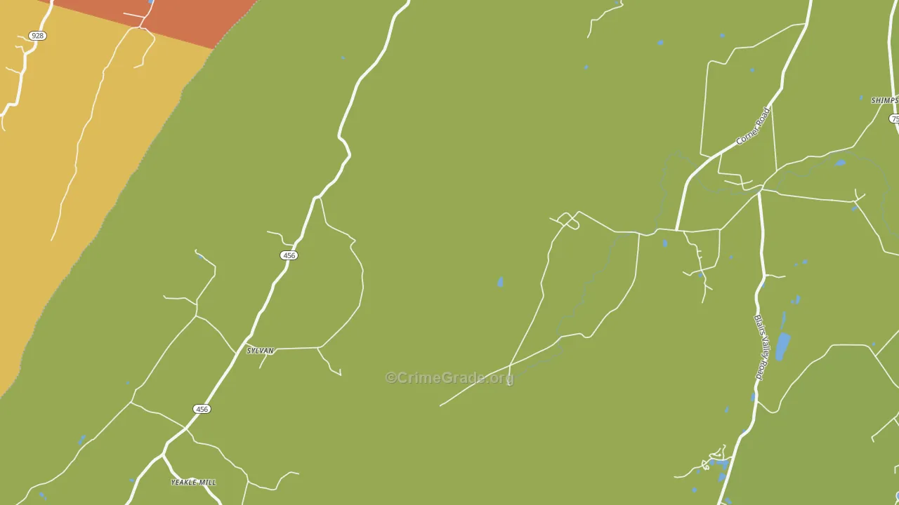 Sylvan, PA Map of Burglary Rates