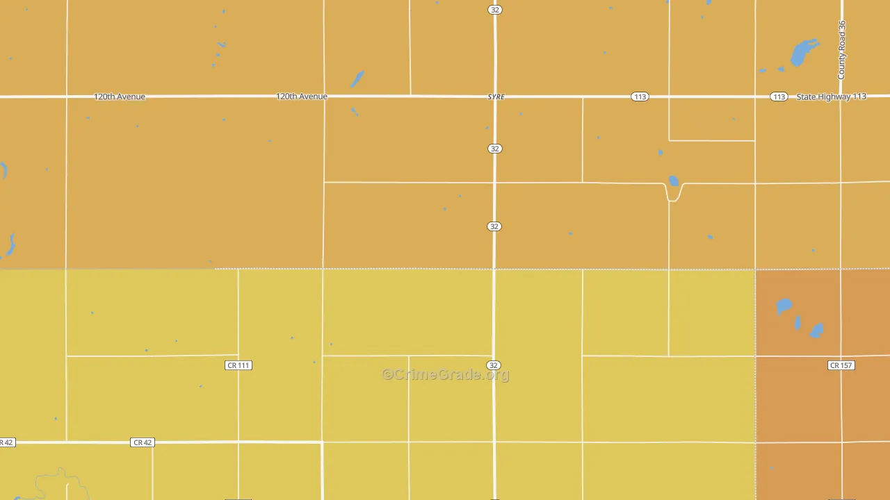 Syre, MN Map of Burglary Rates