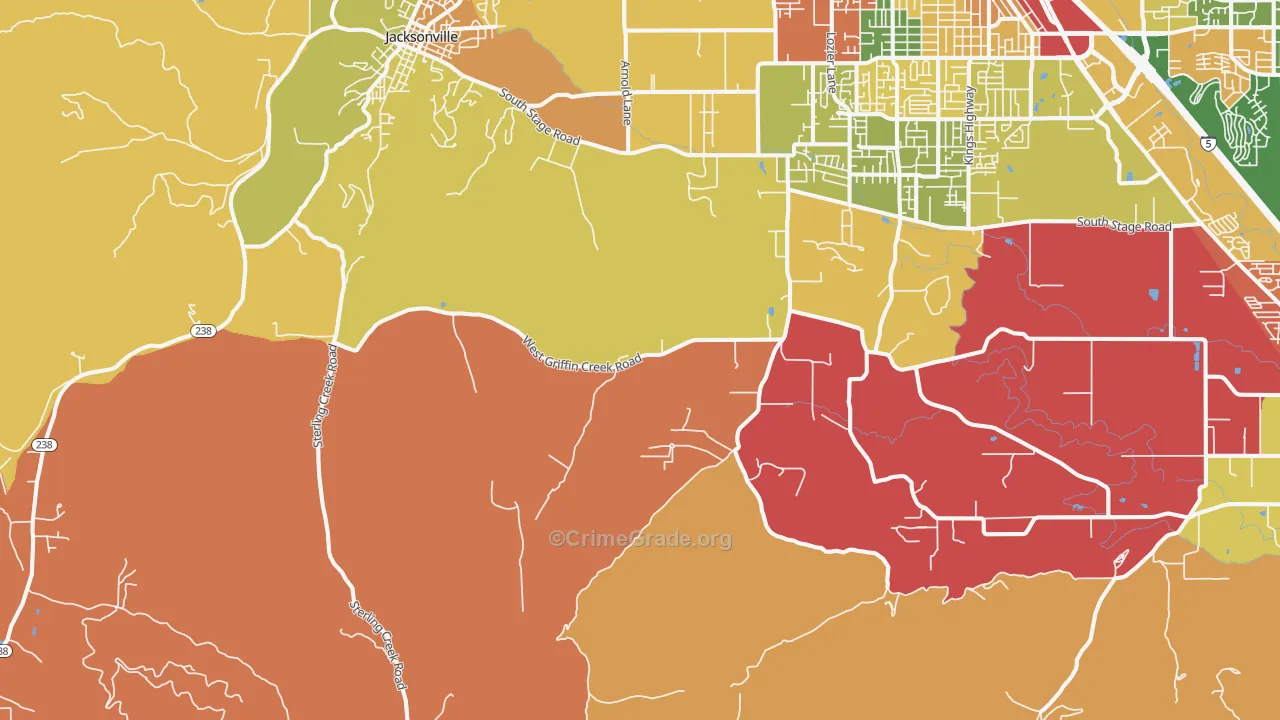 Table Rock, OR Map of Burglary Rates