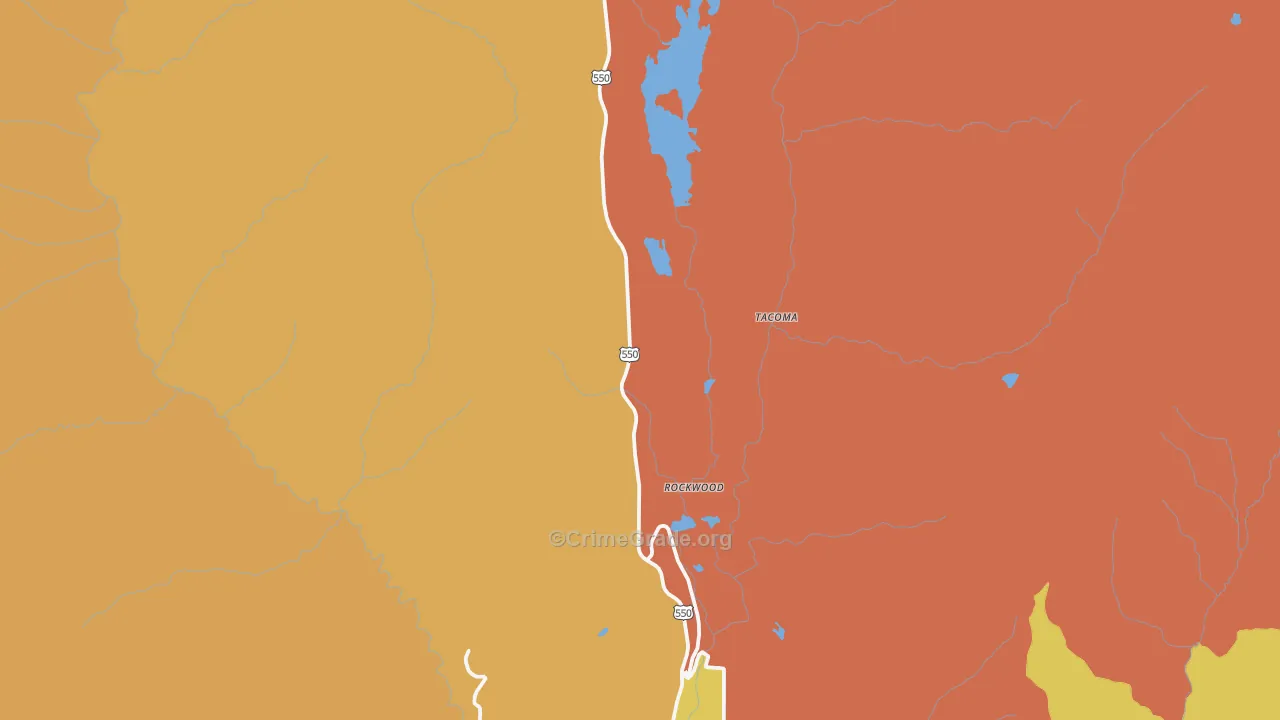 Tacoma, CO Map of Burglary Rates