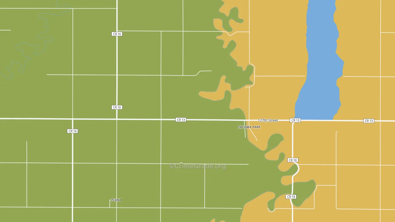 Tacoma Park, SD Map of Burglary Rates