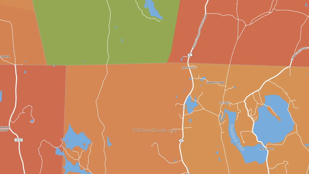 Taconic, CT Map of Burglary Rates