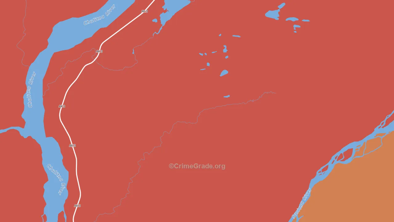 Takotna, AK Map of Burglary Rates