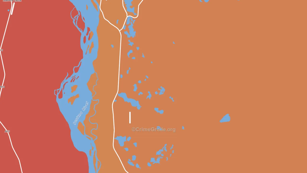 Talkeetna, AK Map of Burglary Rates