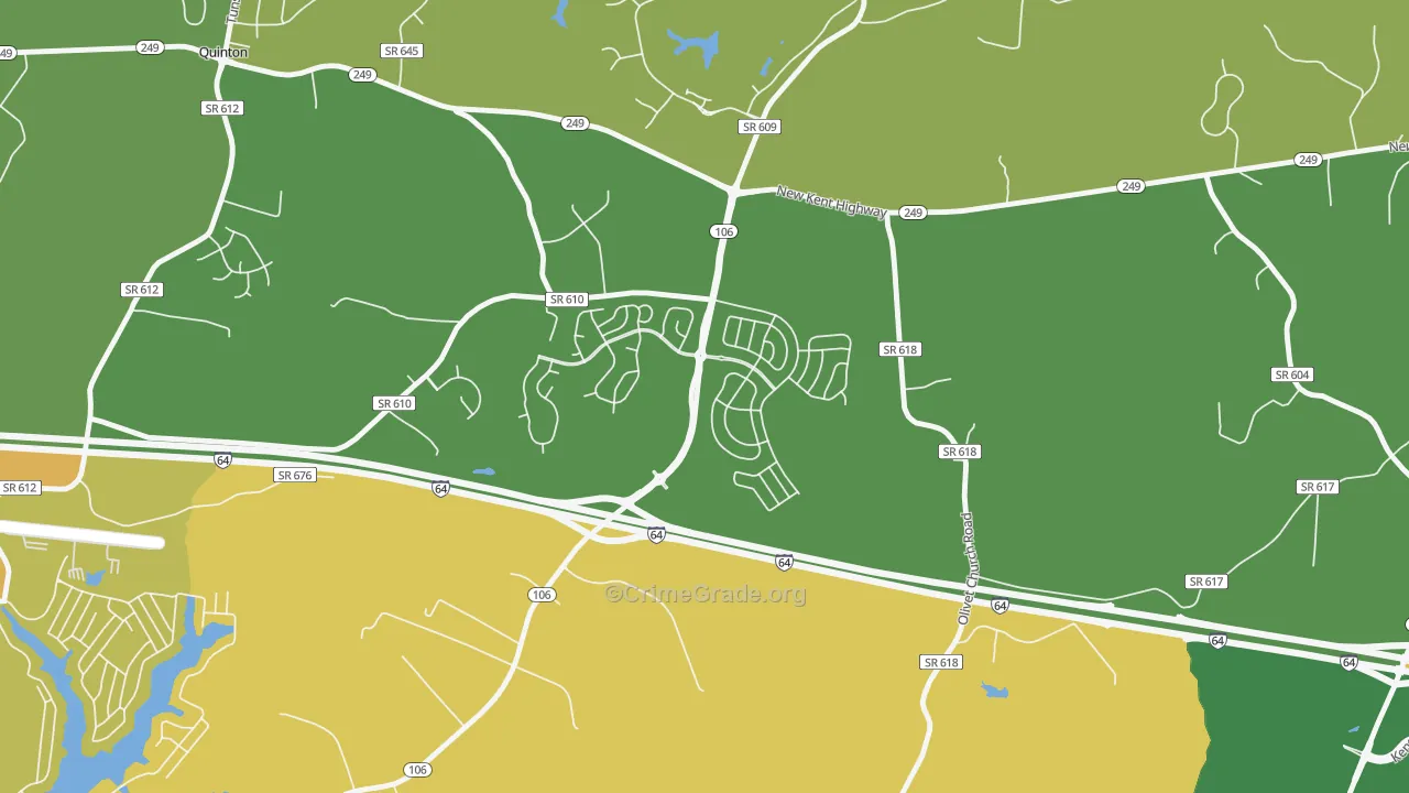 Tallysville, VA Map of Burglary Rates
