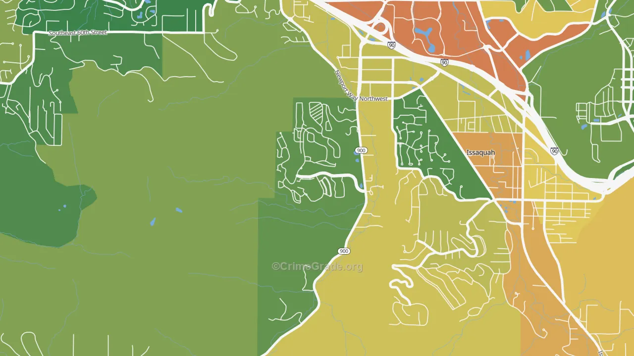 Talus, Issaquah, WA Map of Burglary Rates