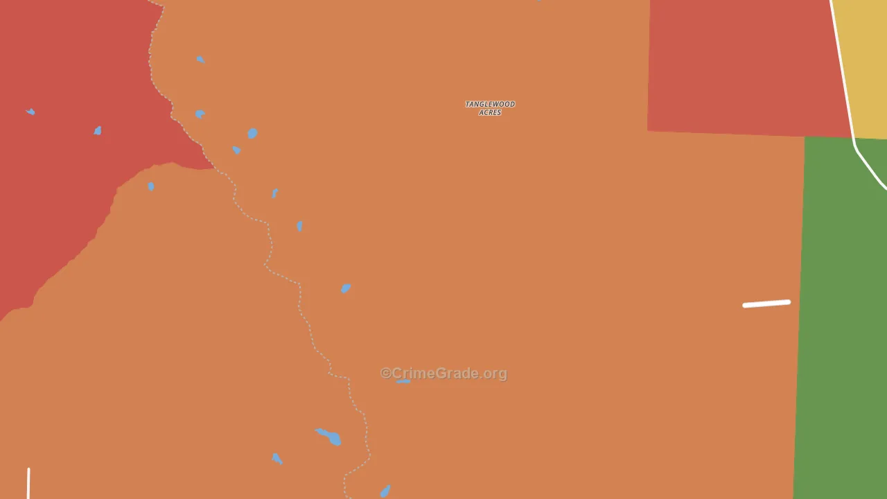 Tanglewood Acres, CO Map of Burglary Rates