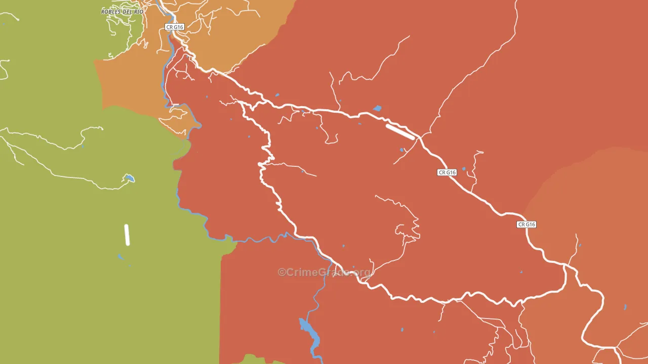 Tassajara Hot Springs, CA Map of Burglary Rates