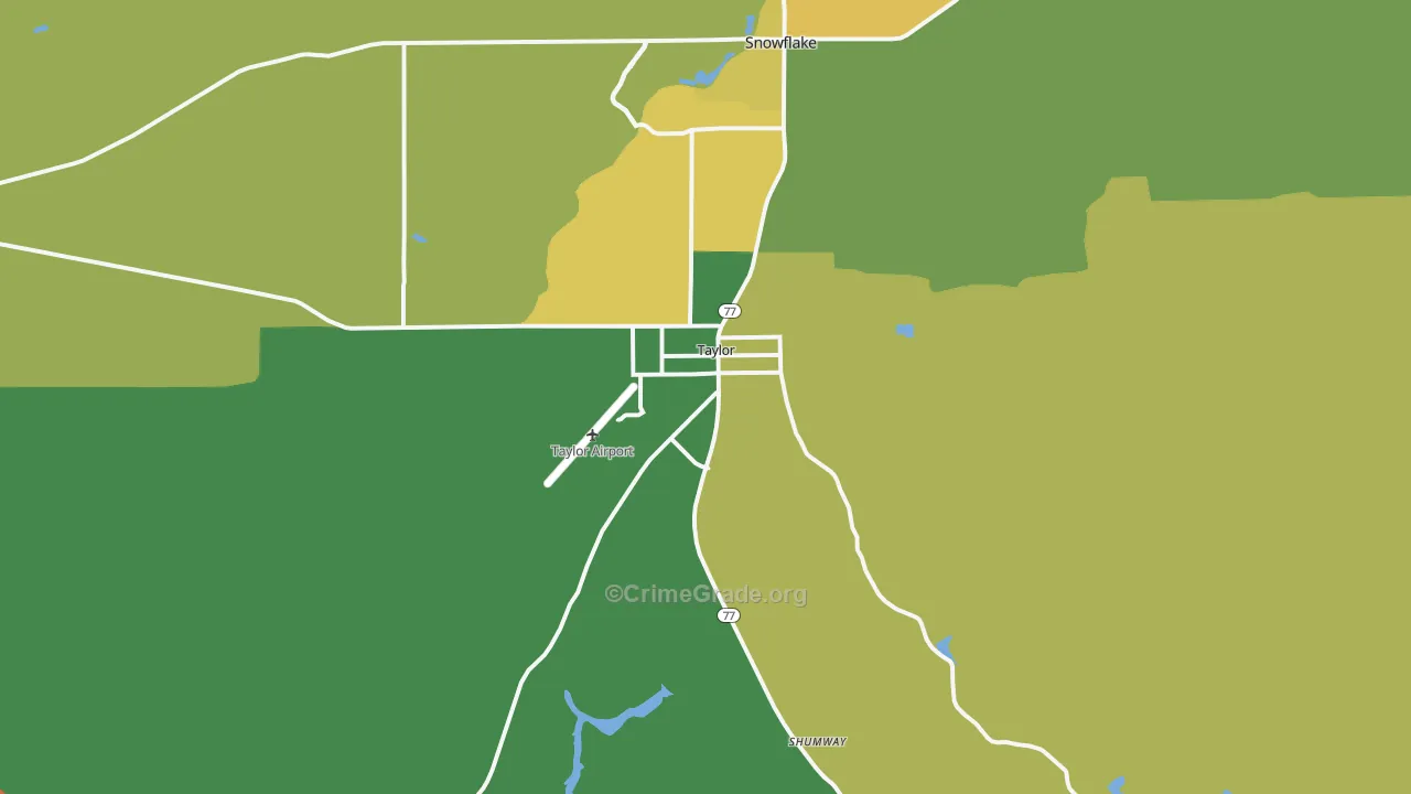 Taylor, AZ Map of Burglary Rates