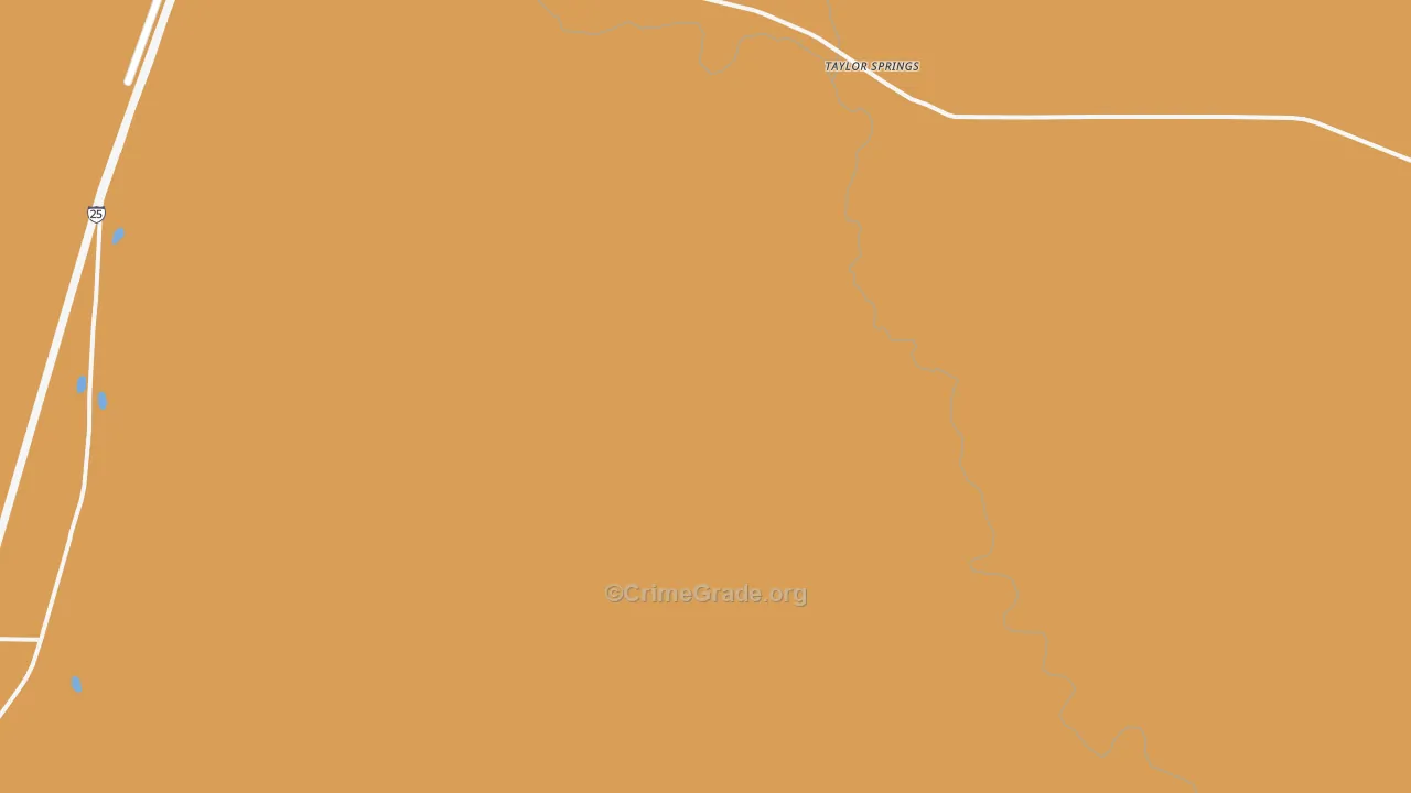 Taylor Springs, NM Map of Burglary Rates