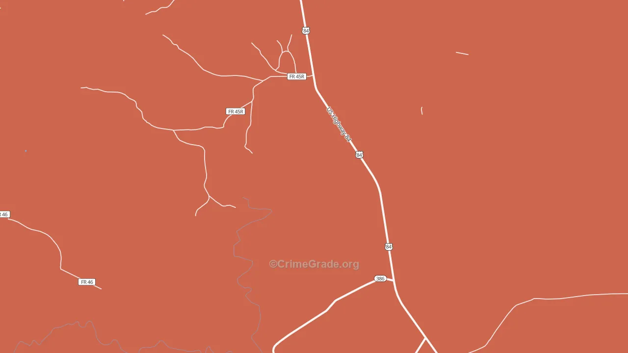 Tecolotito, NM Map of Burglary Rates