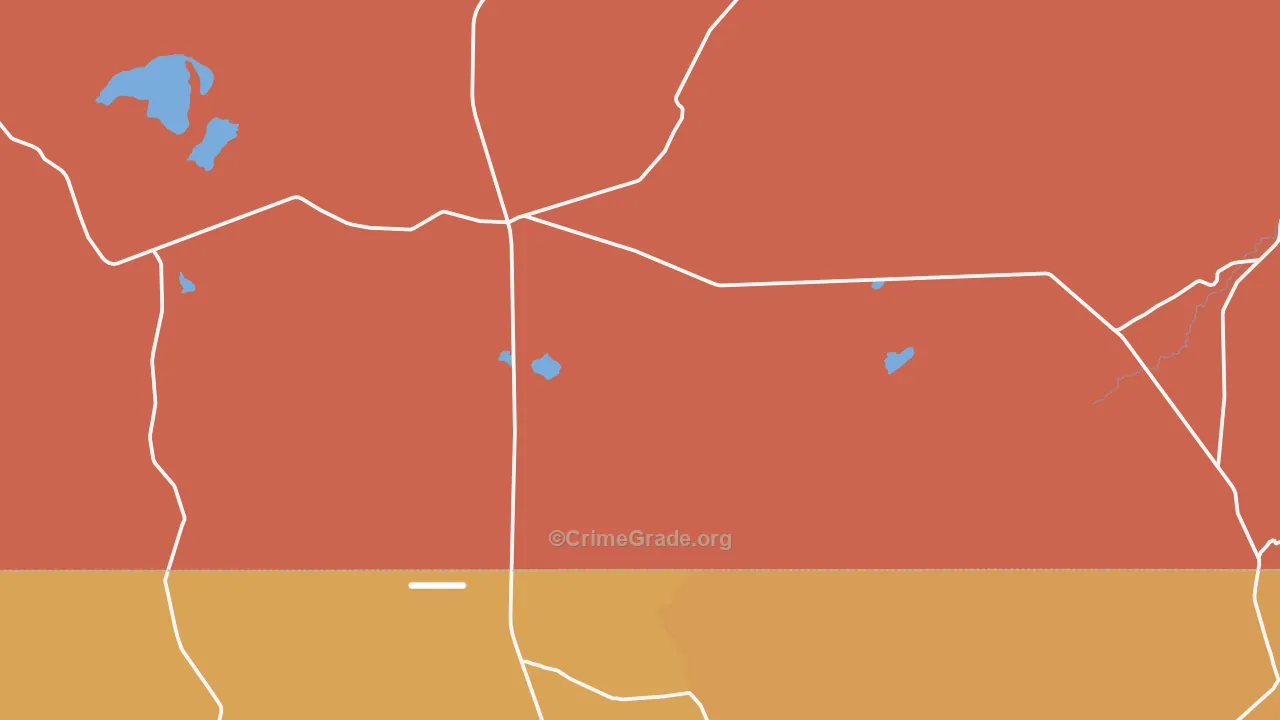 Teec Nos Pos, UT Map of Burglary Rates