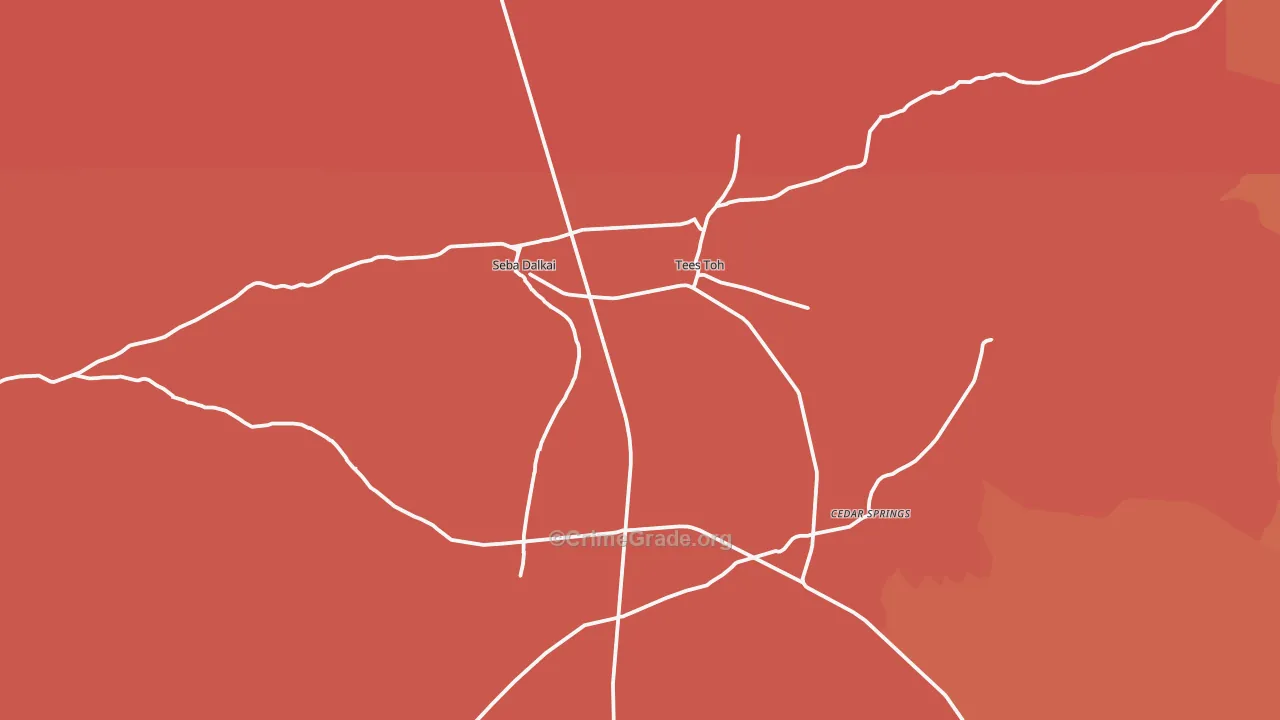 Tees Toh, AZ Map of Burglary Rates