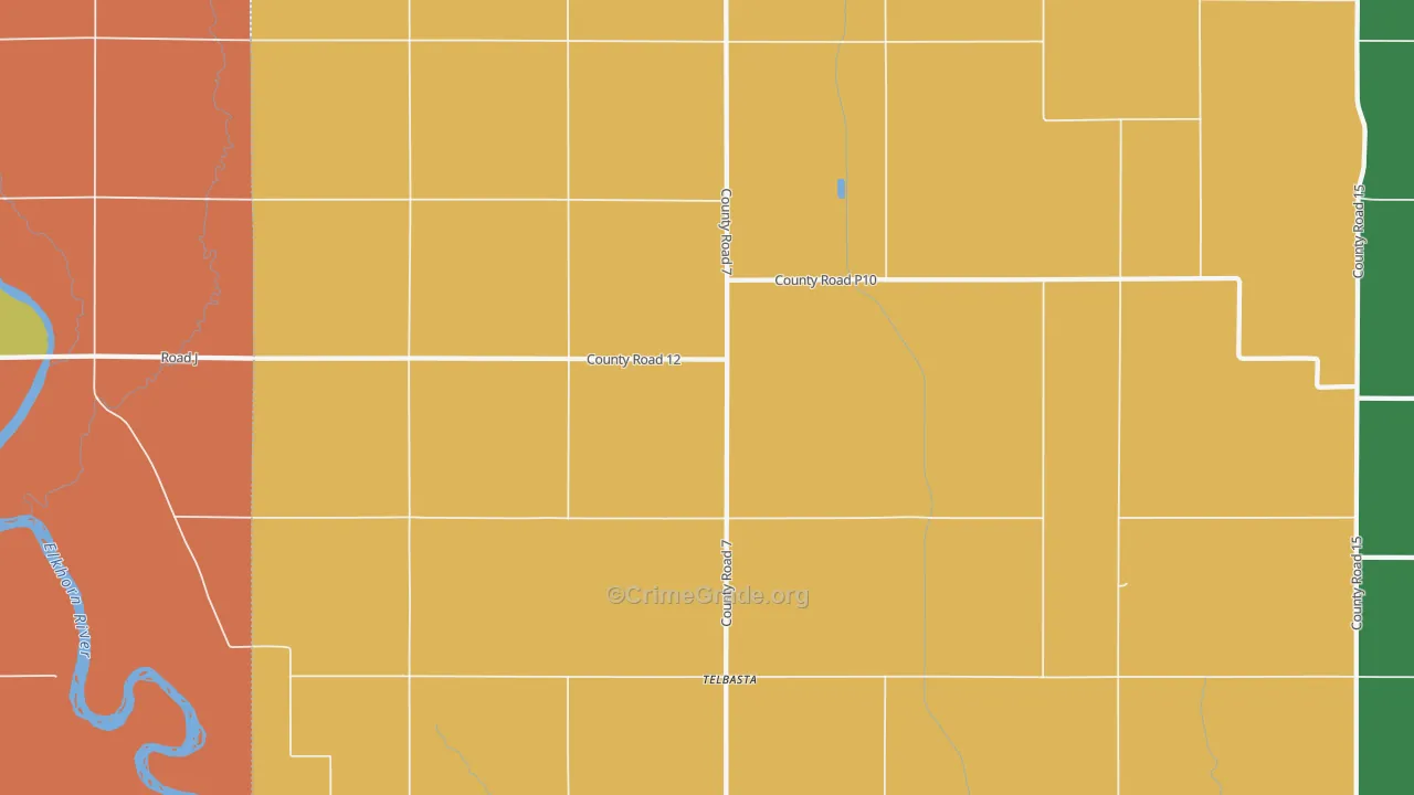 Telbasta, NE Map of Burglary Rates
