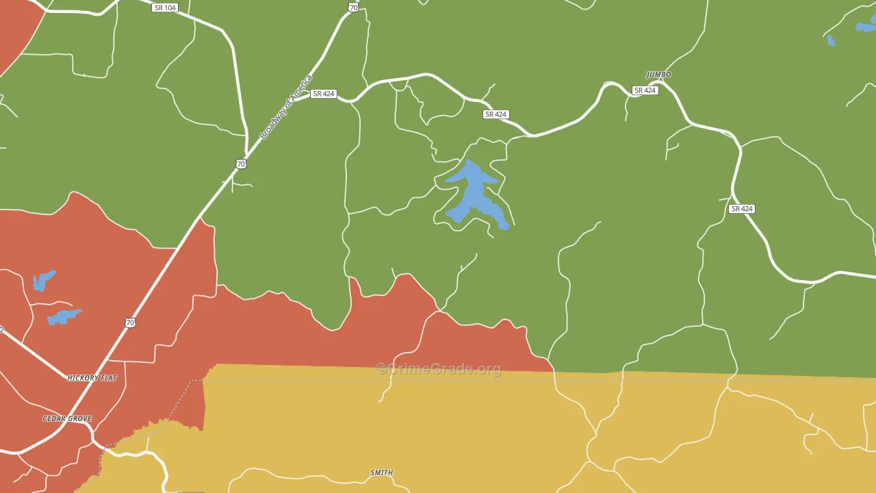 Terry, TN Map of Burglary Rates