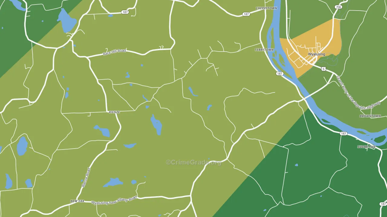Terrytown, PA Map of Burglary Rates