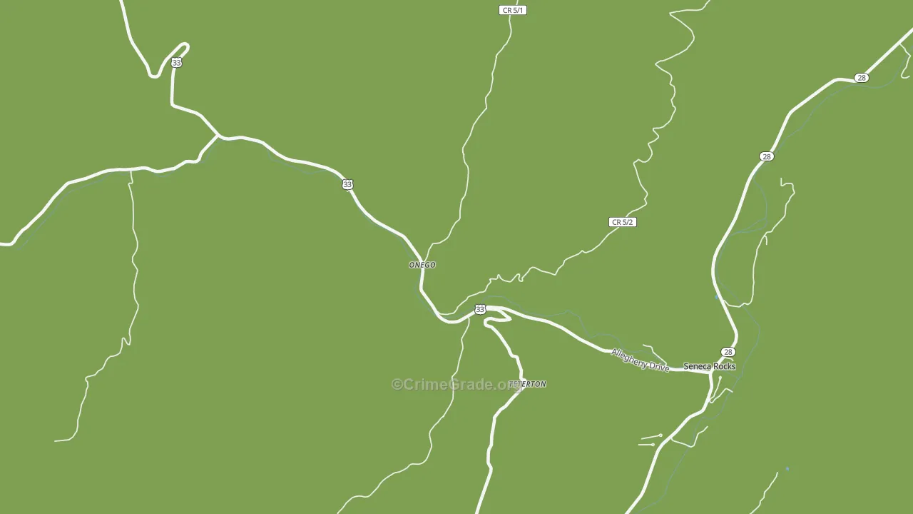 Teterton, WV Map of Burglary Rates