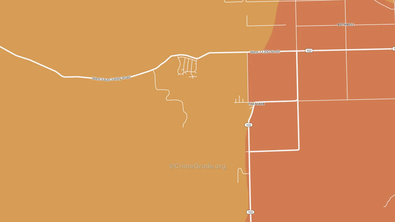 Thatcher, UT Map of Burglary Rates