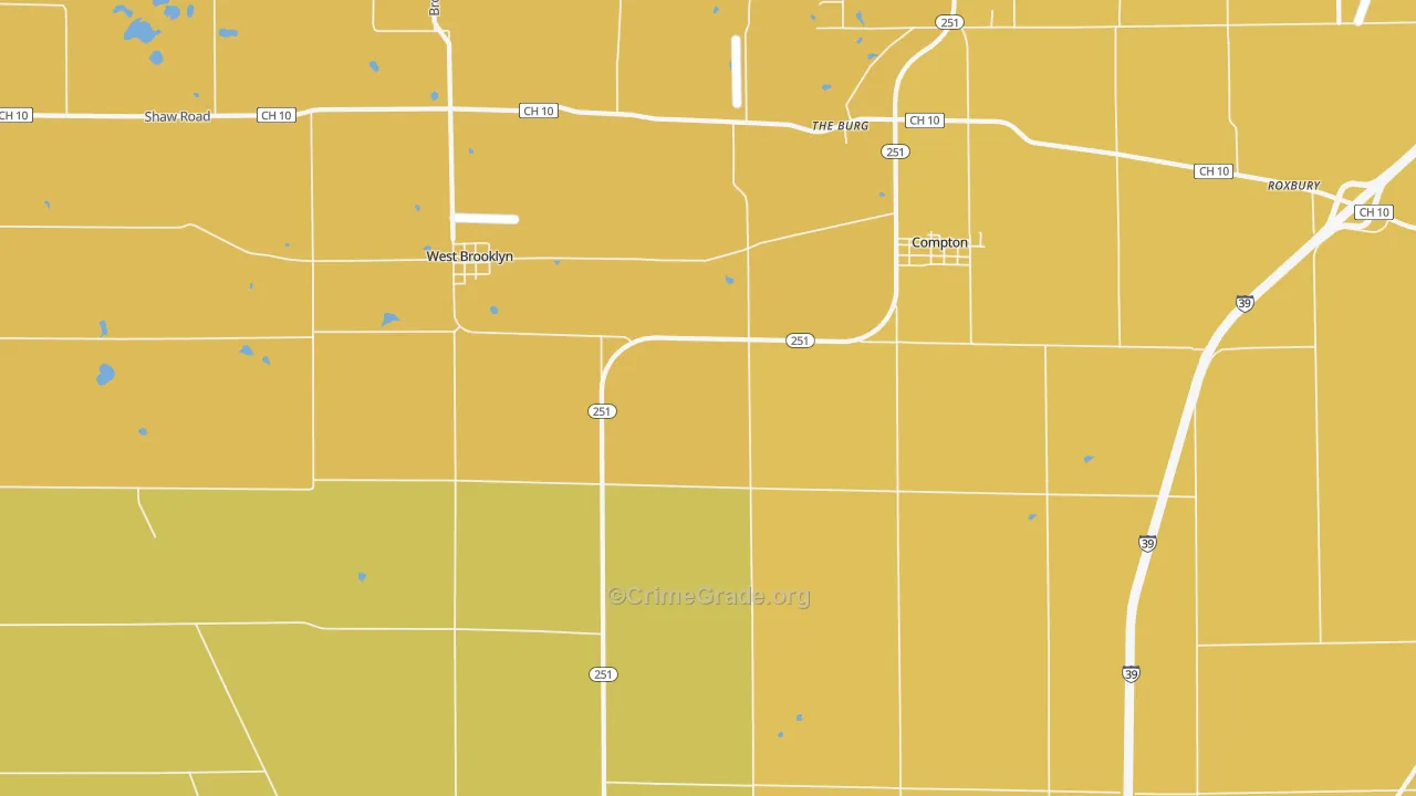 The Burg, IL Map of Burglary Rates