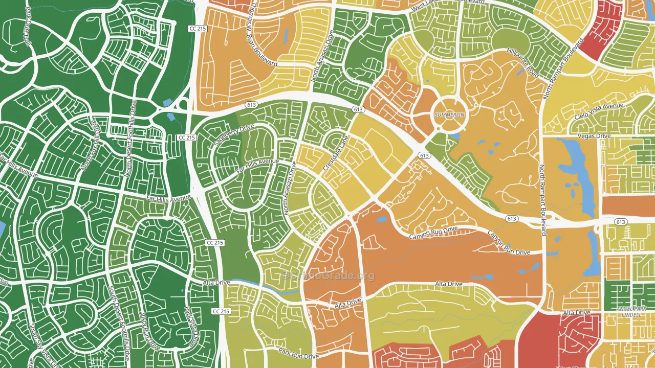 The Crossing, Las Vegas, NV Map of Burglary Rates