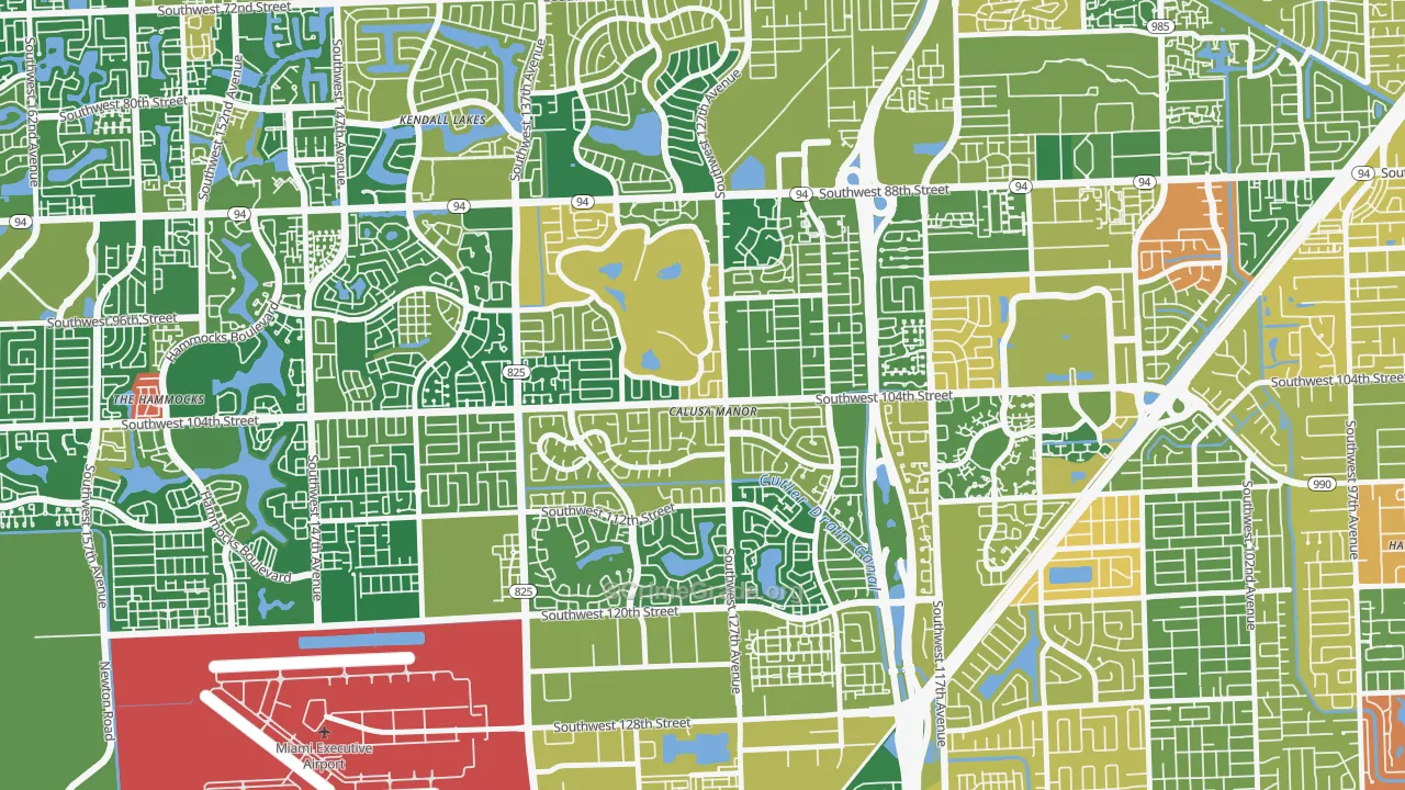 The Crossings, FL Map of Burglary Rates