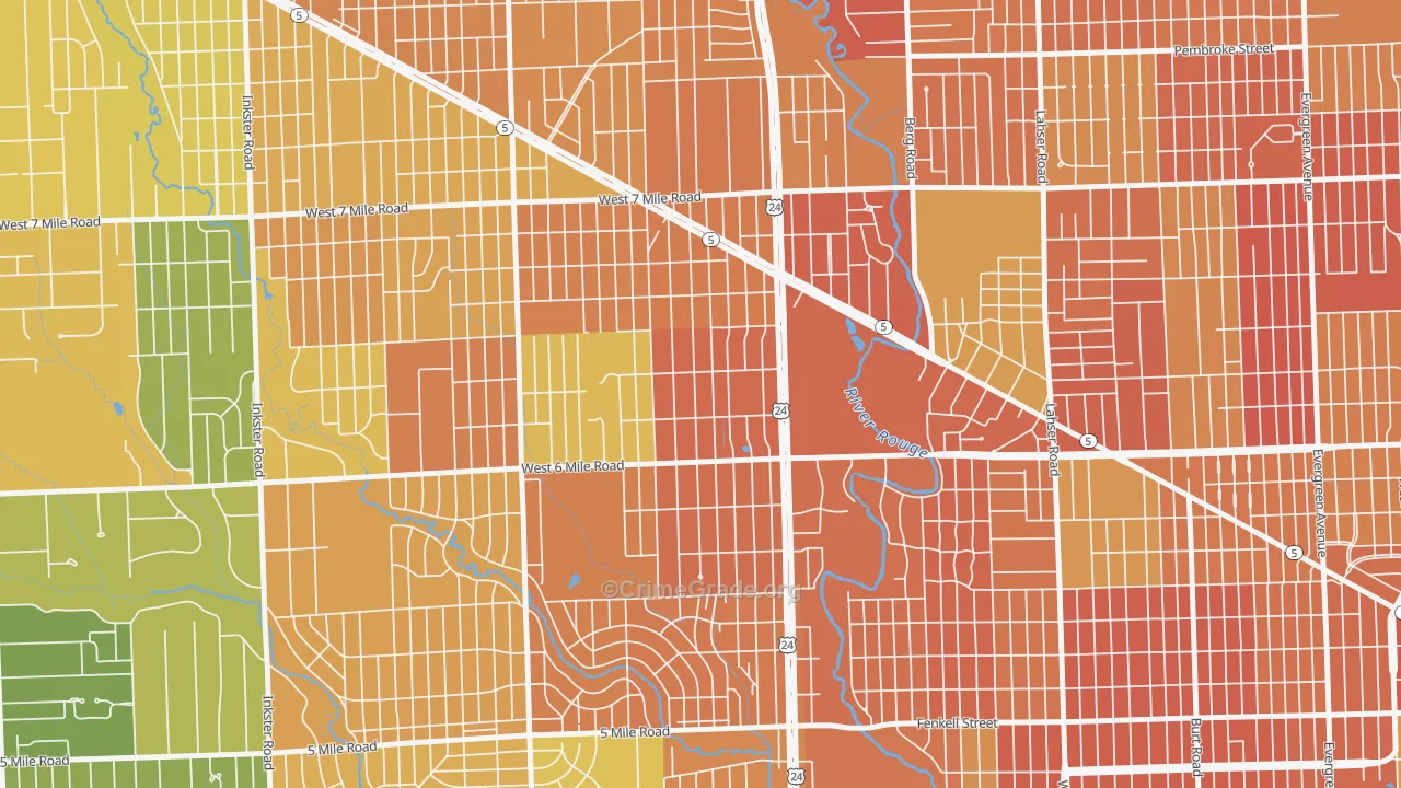 The Eye, Detroit, MI Map of Burglary Rates