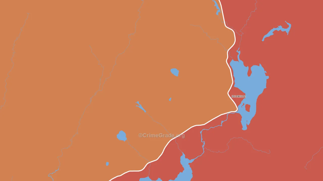 The Glen, NH Map of Burglary Rates