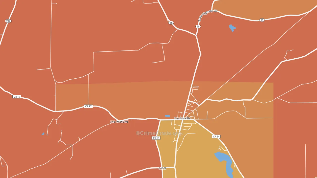 The Narrows, NY Map of Burglary Rates